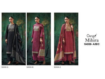 Mihira 4558 Ganga Cotton Plazzo Style Suits Supplier India