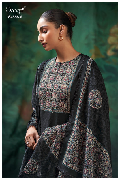 Mihira 4558 Ganga Cotton Plazzo Style Suits Supplier India