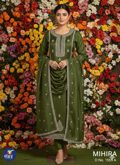 Mihira Vitara Dobby Readymade Pant Style Suits Supplier India