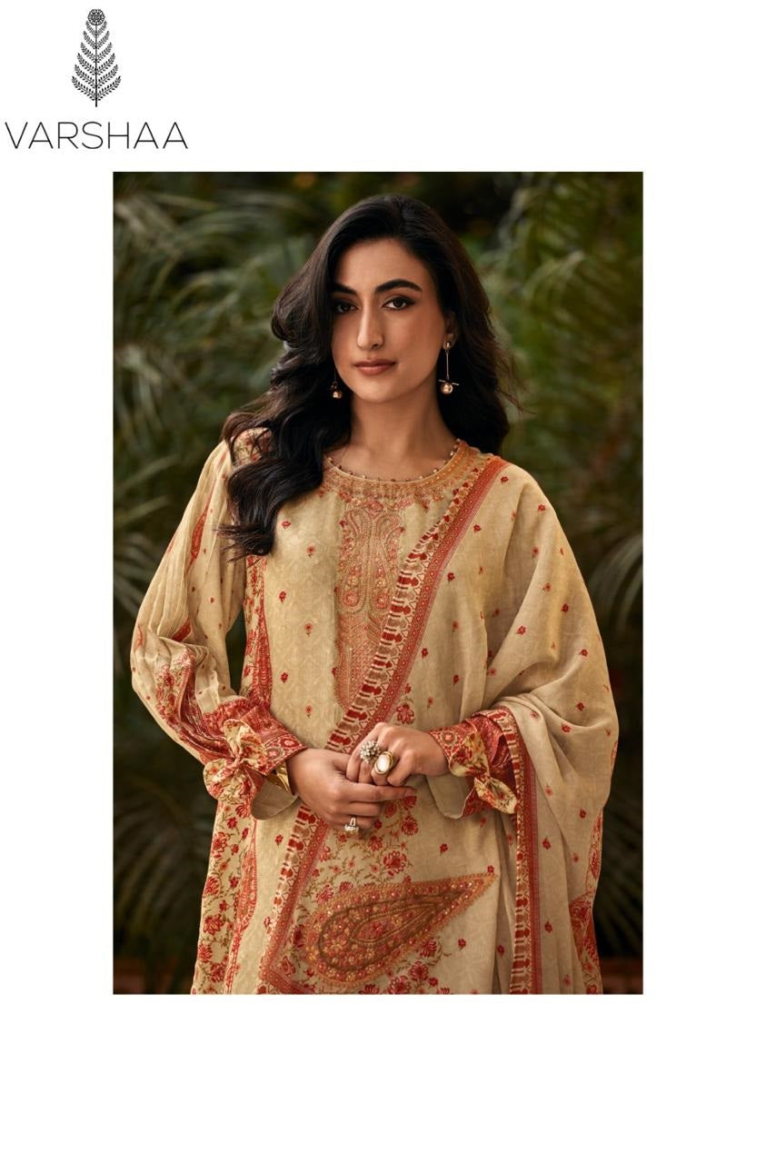 Mihra Varshaa Russian Silk Pant Style Suits Supplier India