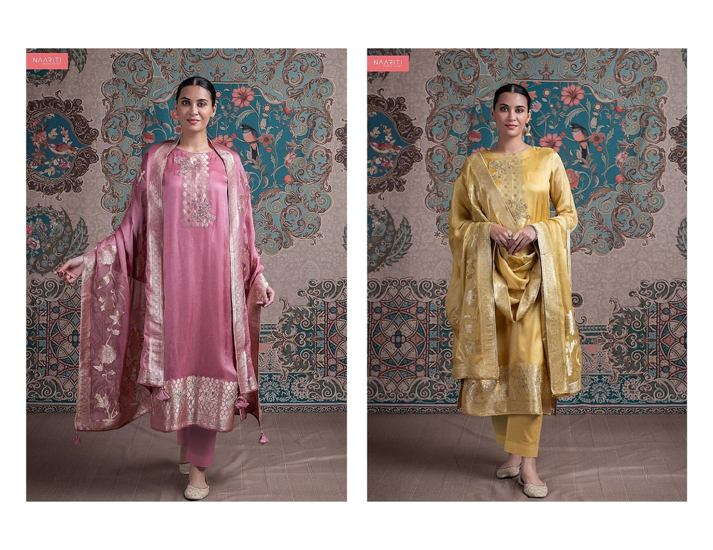 Mikala Naariti Silk Pant Style Suits Exporter