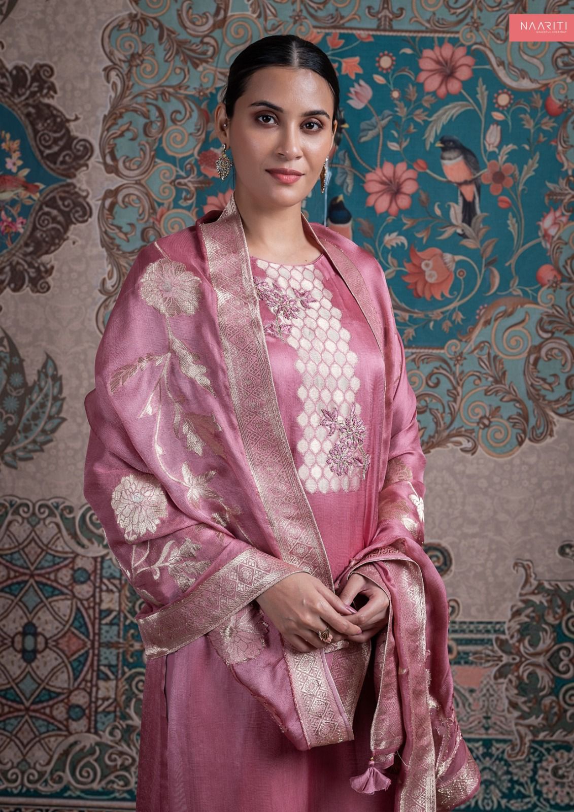 Mikala Naariti Silk Pant Style Suits Exporter