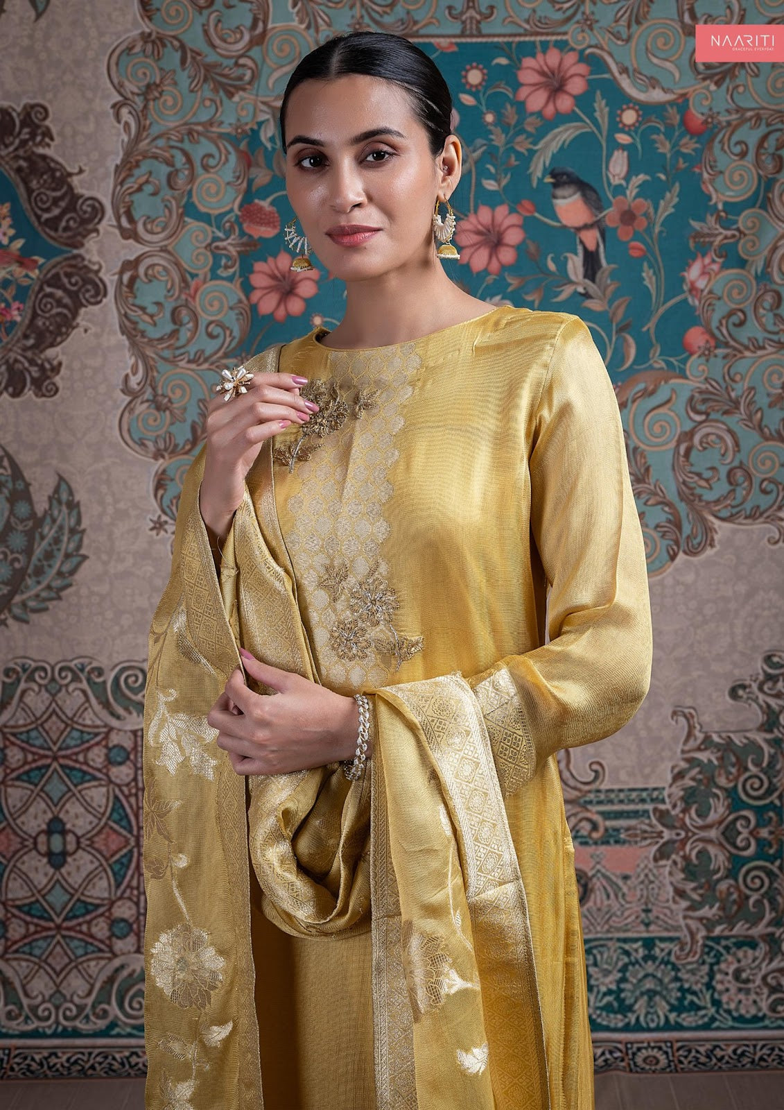 Mikala Naariti Silk Pant Style Suits Exporter