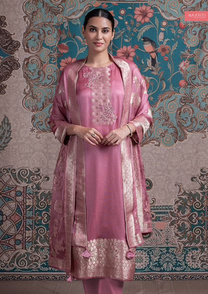 Mikala Naariti Silk Pant Style Suits Exporter