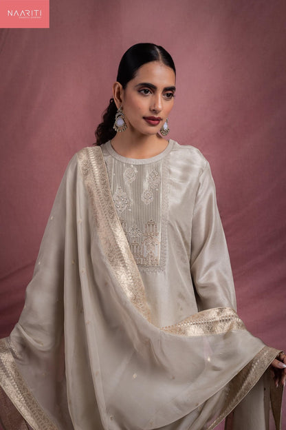 Mikami Naariti Silk Jacquard Pant Style Suits Wholesaler Ahmedabad