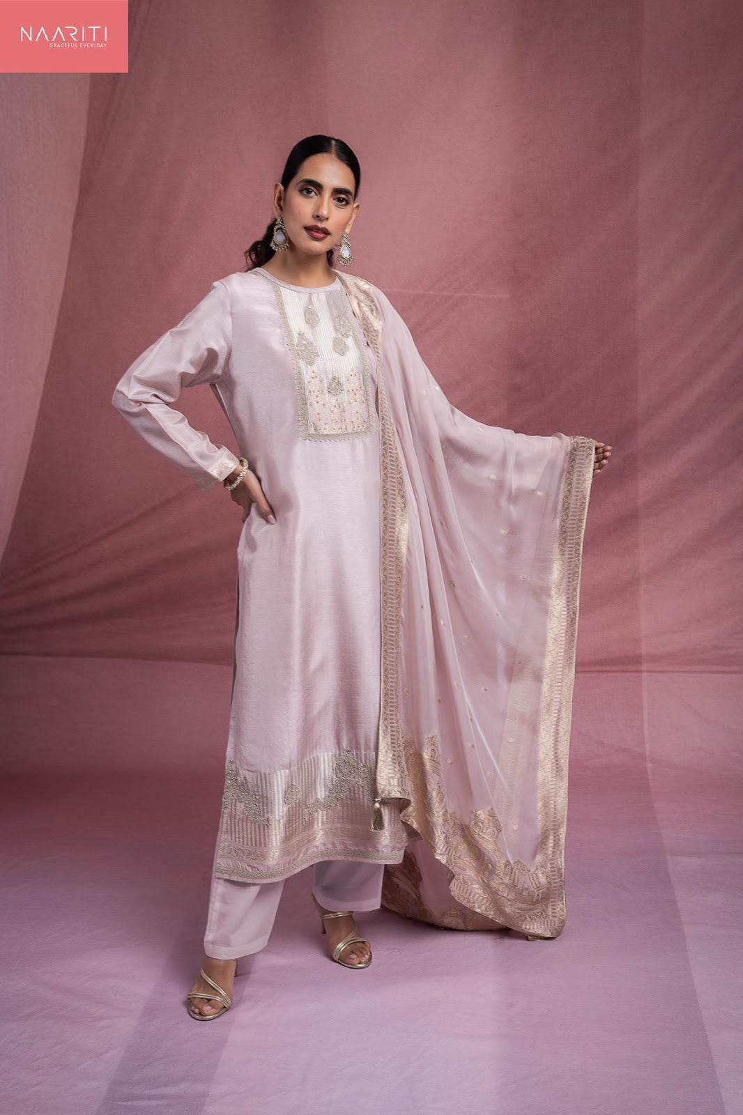 Mikami Naariti Silk Jacquard Pant Style Suits Wholesaler Ahmedabad