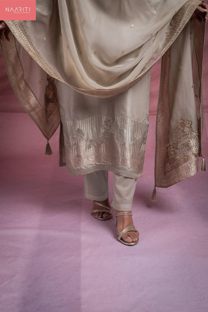 Mikami Naariti Silk Jacquard Pant Style Suits Wholesaler Ahmedabad