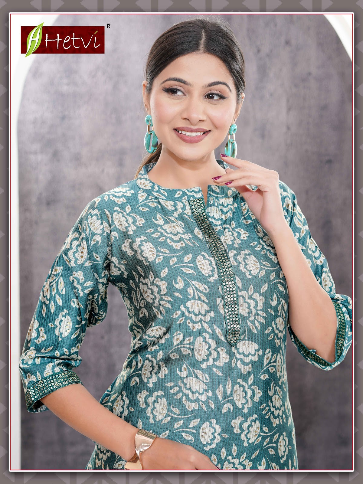 Mila Hetvi Berlin Knee Length Kurtis Exporter Ahmedabad