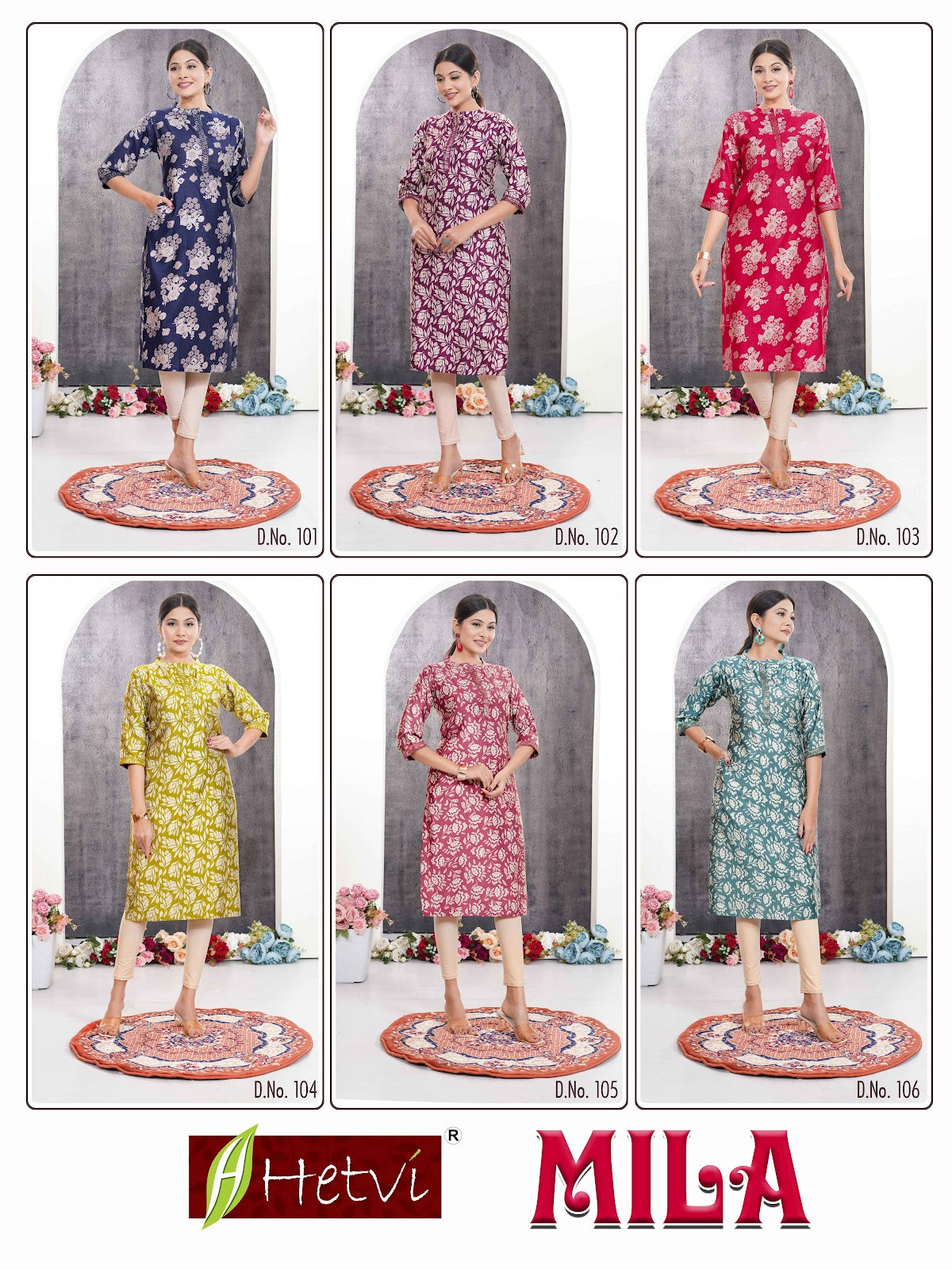 Mila Hetvi Berlin Knee Length Kurtis Exporter Ahmedabad