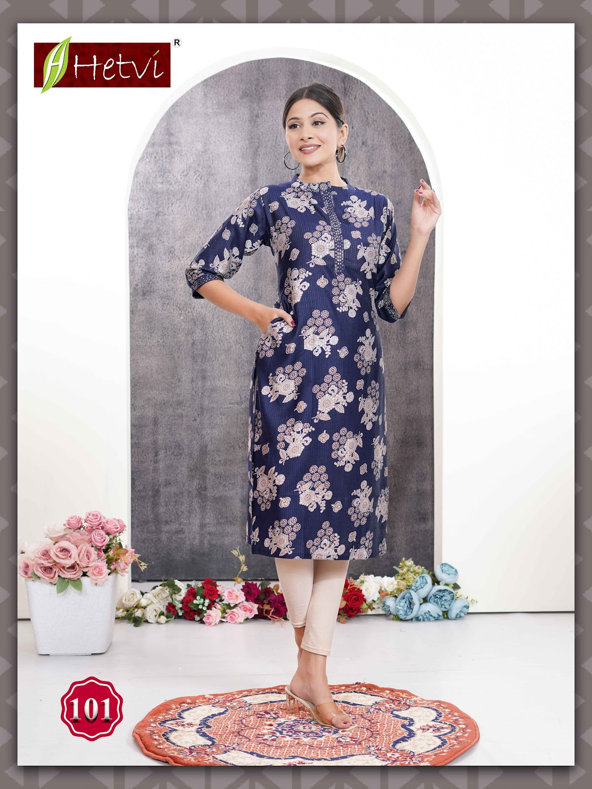 Mila Hetvi Berlin Knee Length Kurtis Exporter Ahmedabad