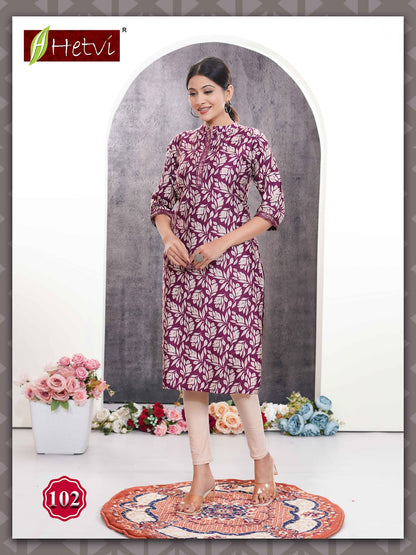 Mila Hetvi Berlin Knee Length Kurtis Exporter Ahmedabad