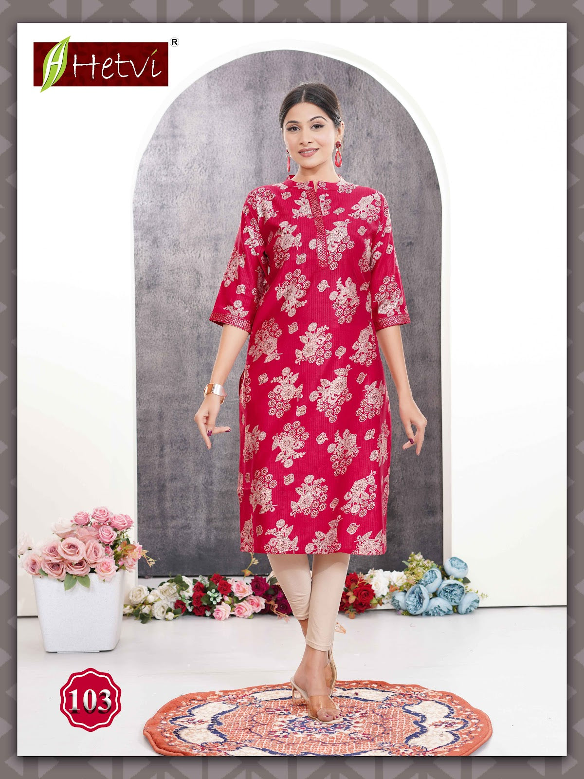 Mila Hetvi Berlin Knee Length Kurtis Exporter Ahmedabad