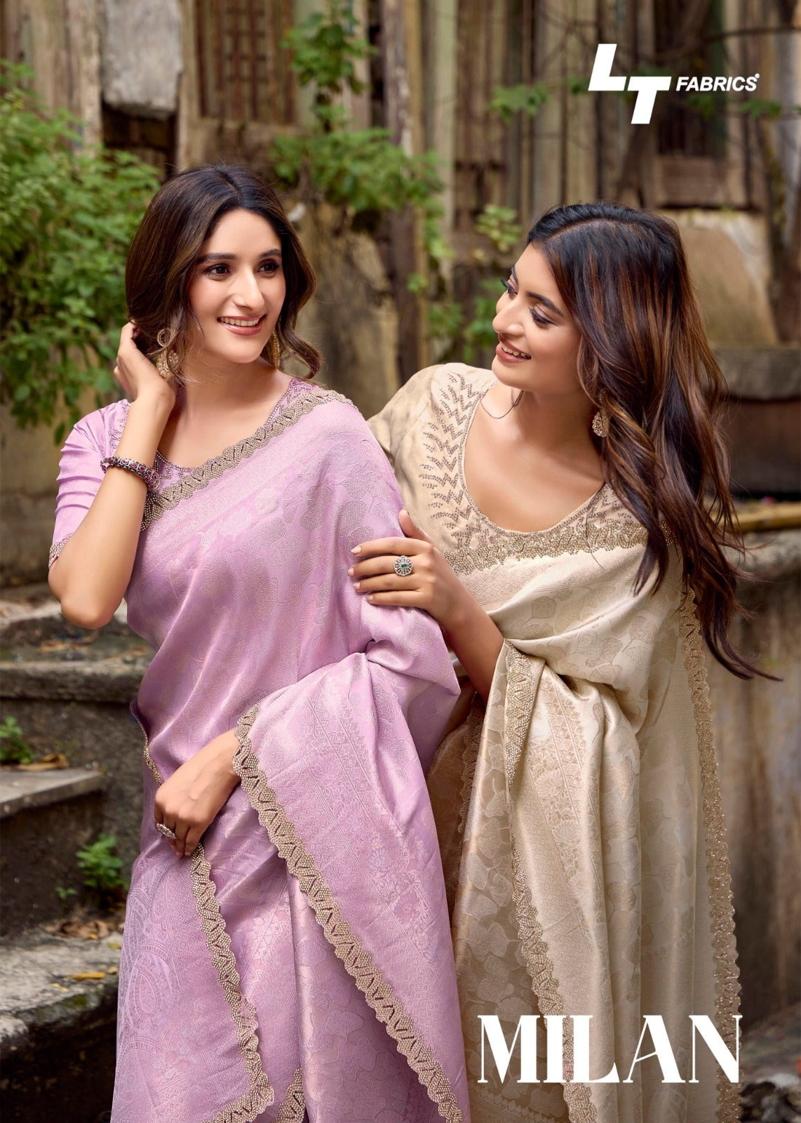 Milan Lt Fabrics Satin Sarees Wholesaler India