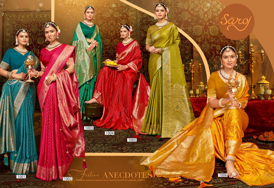 Milan Satin Silk Vol 4 Saroj Sarees Manufacturer Ahmedabad