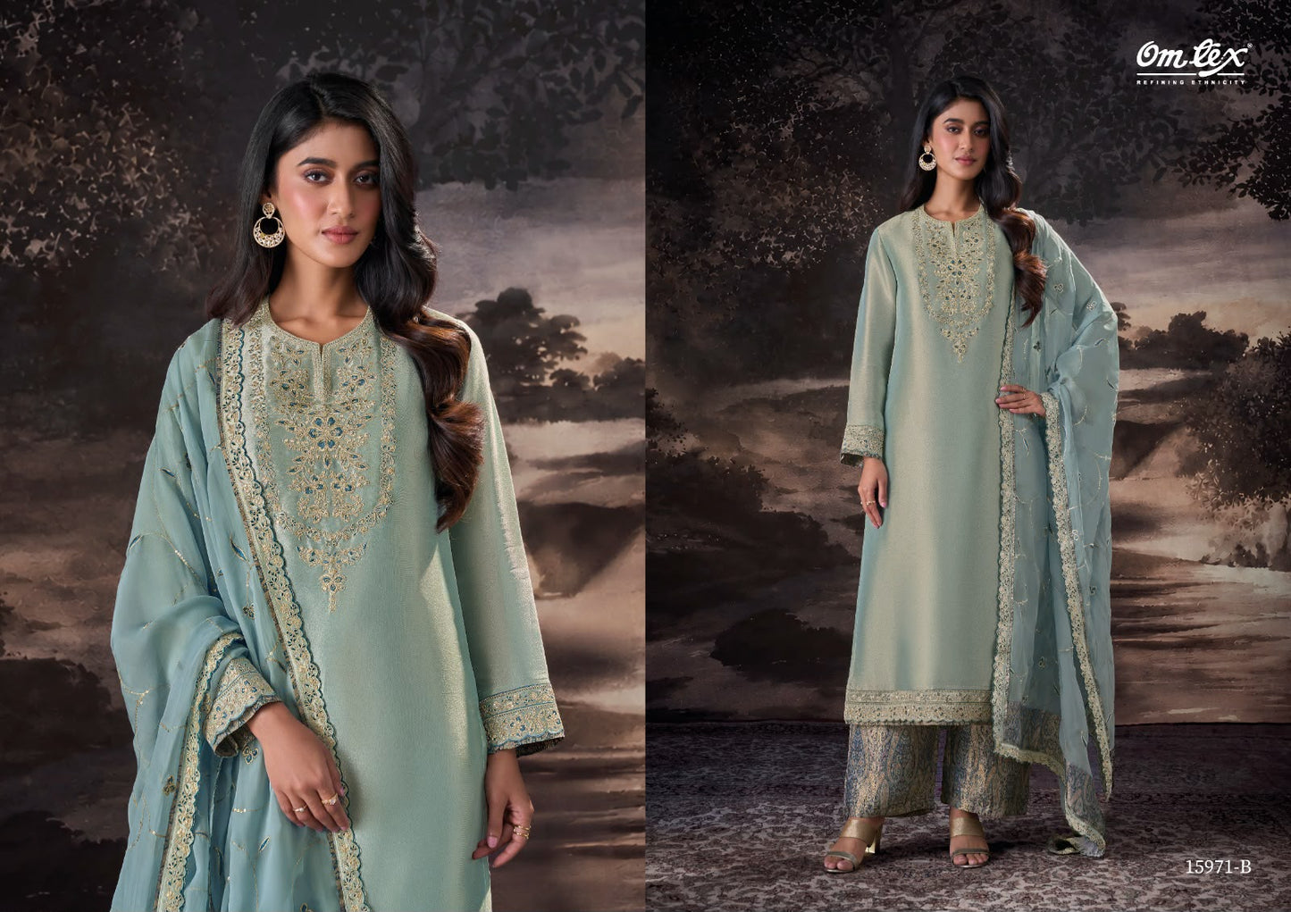 Milani Omtex Giraffe Pant Style Suits Wholesaler Ahmedabad