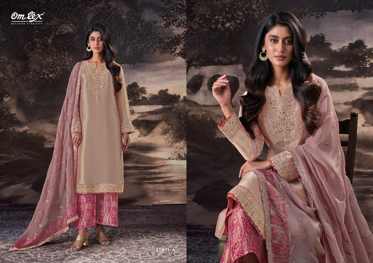 Milani Omtex Giraffe Pant Style Suits Wholesaler Ahmedabad