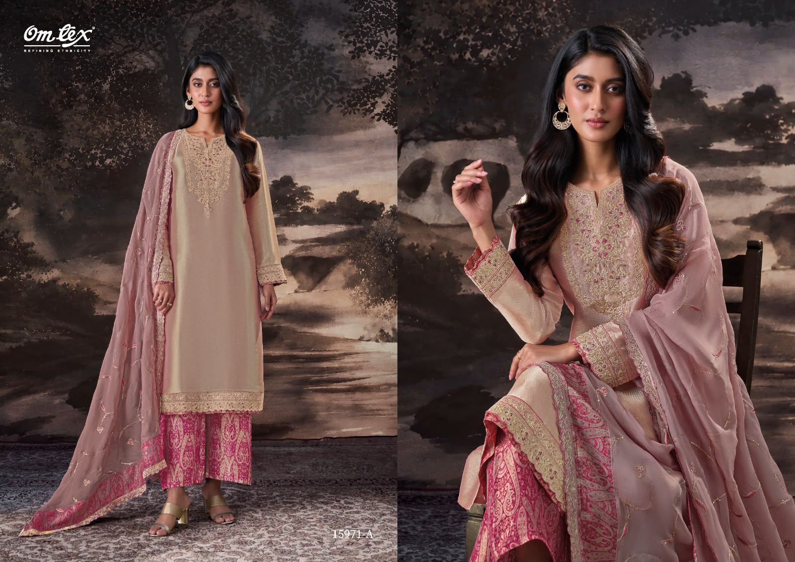 Milani Omtex Giraffe Pant Style Suits Wholesaler Ahmedabad
