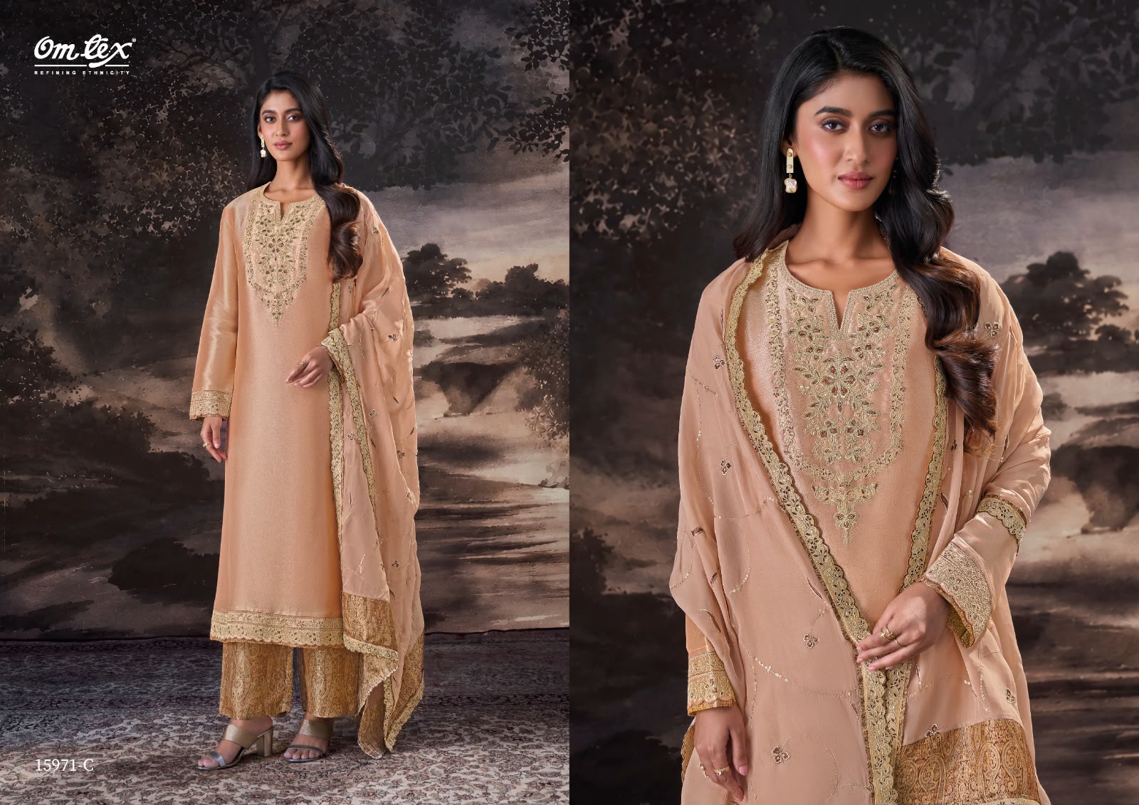 Milani Omtex Giraffe Pant Style Suits Wholesaler Ahmedabad