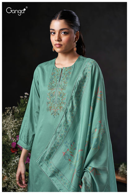 Milara 3869 Ganga Premium Cotton Plazzo Style Suits Wholesaler