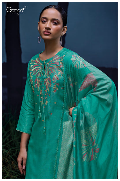 Milena 3056 Ganga Premium Bemberg Plazzo Style Suits Manufacturer Gujarat