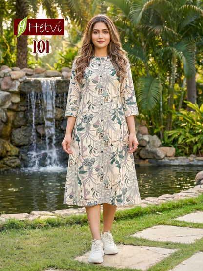 Mili Hetvi Cotton One Piece Dress Wholesaler Gujarat