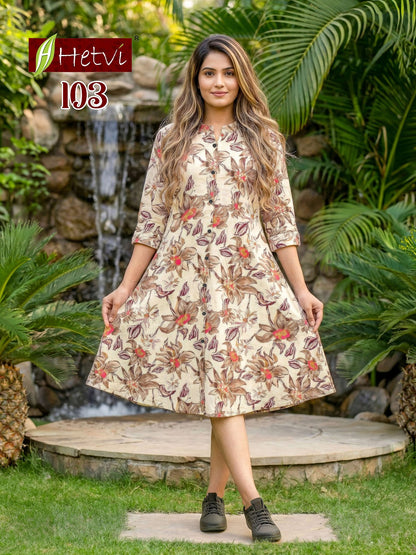 Mili Hetvi Cotton One Piece Dress Wholesaler Gujarat