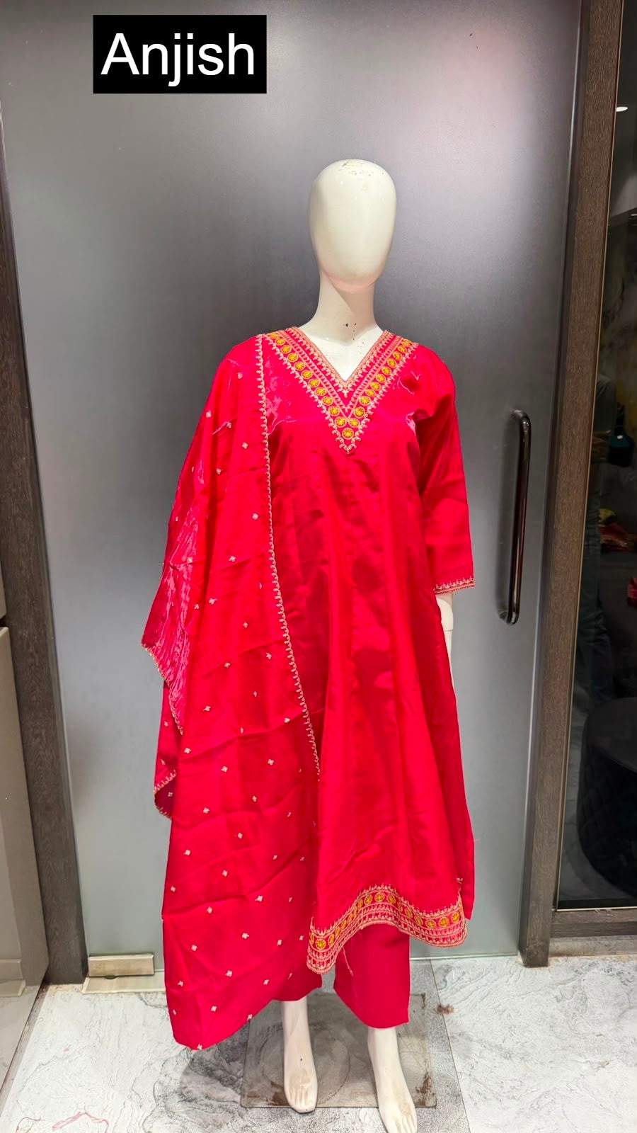 Milli Vol 2 Anjish Roman Readymade Anarkali Suits Exporter India