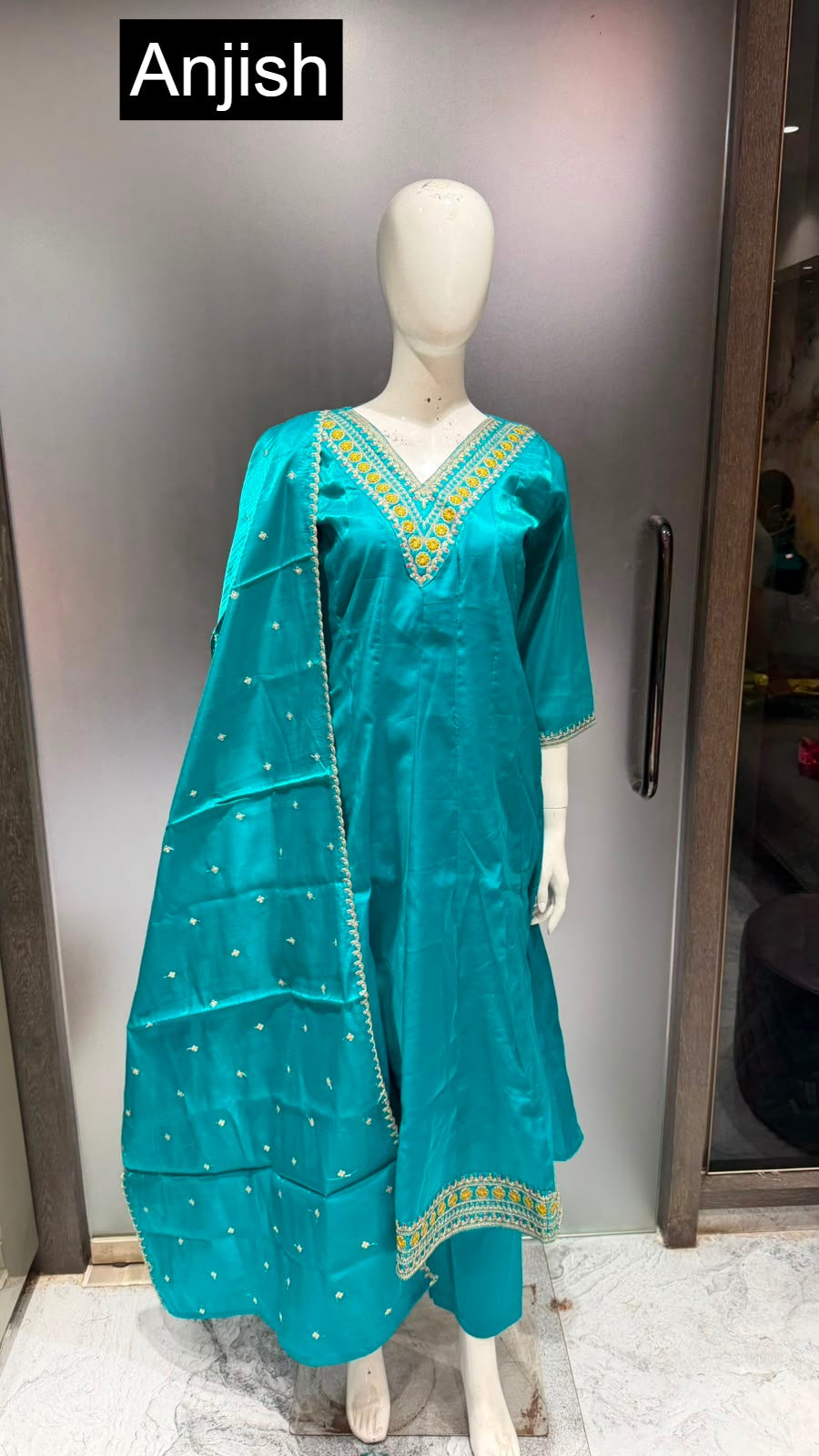 Milli Vol 2 Anjish Roman Readymade Anarkali Suits Exporter India