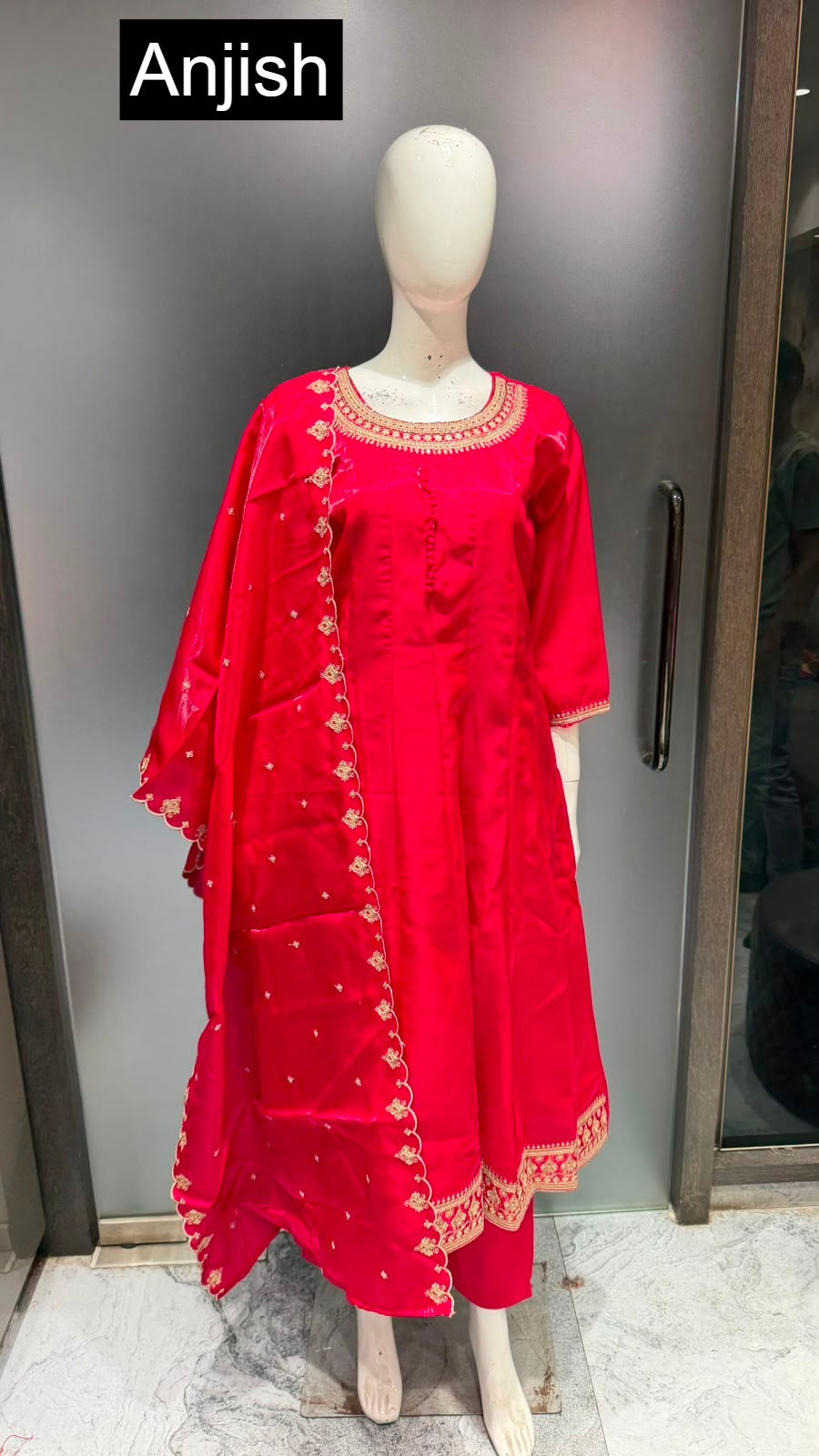Milli Vol 2 Anjish Roman Readymade Anarkali Suits Exporter India
