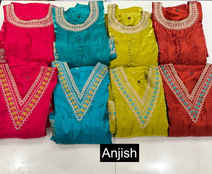 Milli Vol 2 Anjish Roman Readymade Anarkali Suits Exporter India