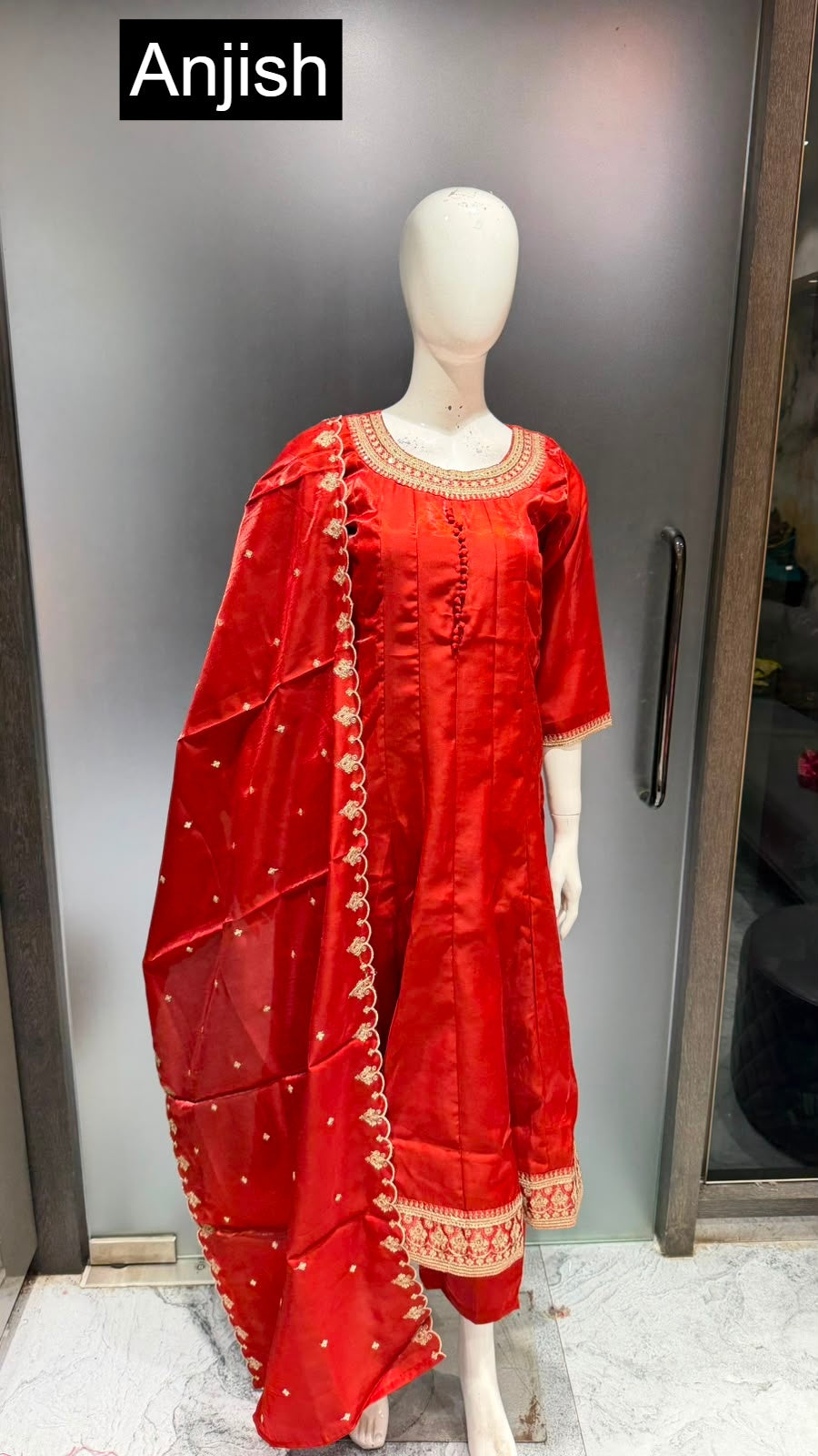 Milli Vol 2 Anjish Roman Readymade Anarkali Suits Exporter India
