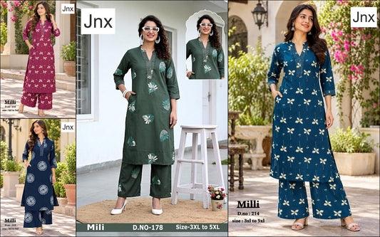 Milli 251026 Jnx Rayon 22Kg Co Ord Set Wholesale Price
