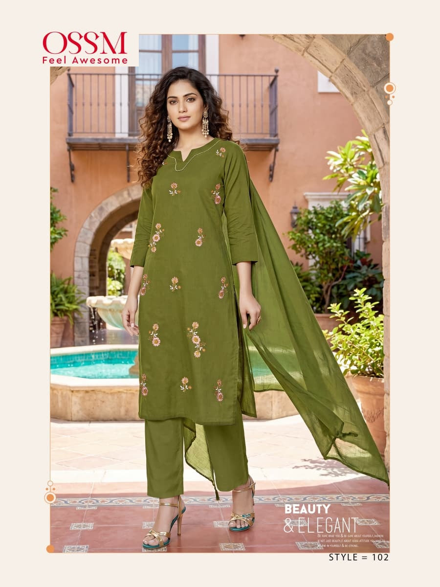 Millie 1906 Ossm Readymade Cotton Pant Suits Wholesale