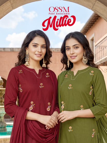 Millie 1906 Ossm Readymade Cotton Pant Suits Wholesale