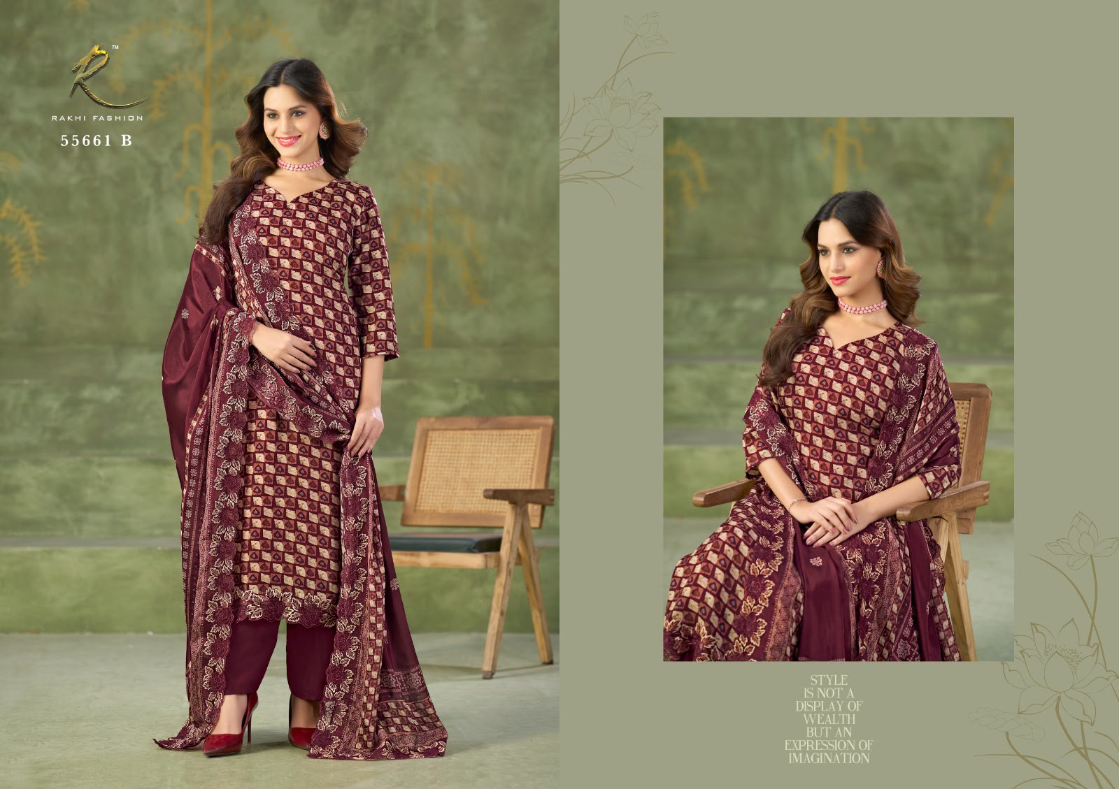 Millionaires Lifestyle 55661 Rakhi Fashion Bemberg Pant Style Suits Manufacturer Ahmedabad