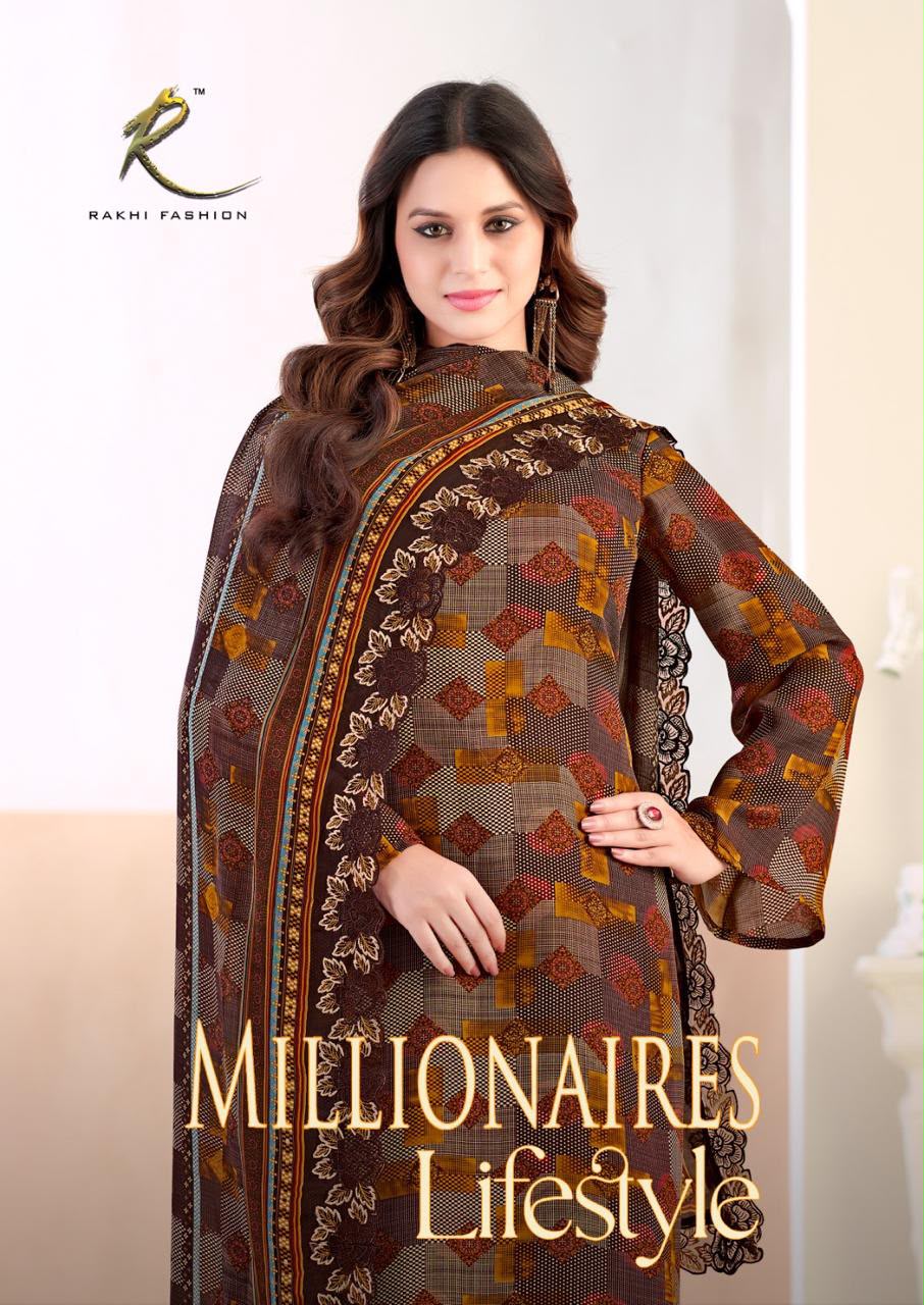Millionaires Lifestyle 55664 Rakhi Fashion Bemberg Pant Style Suits Wholesale Price