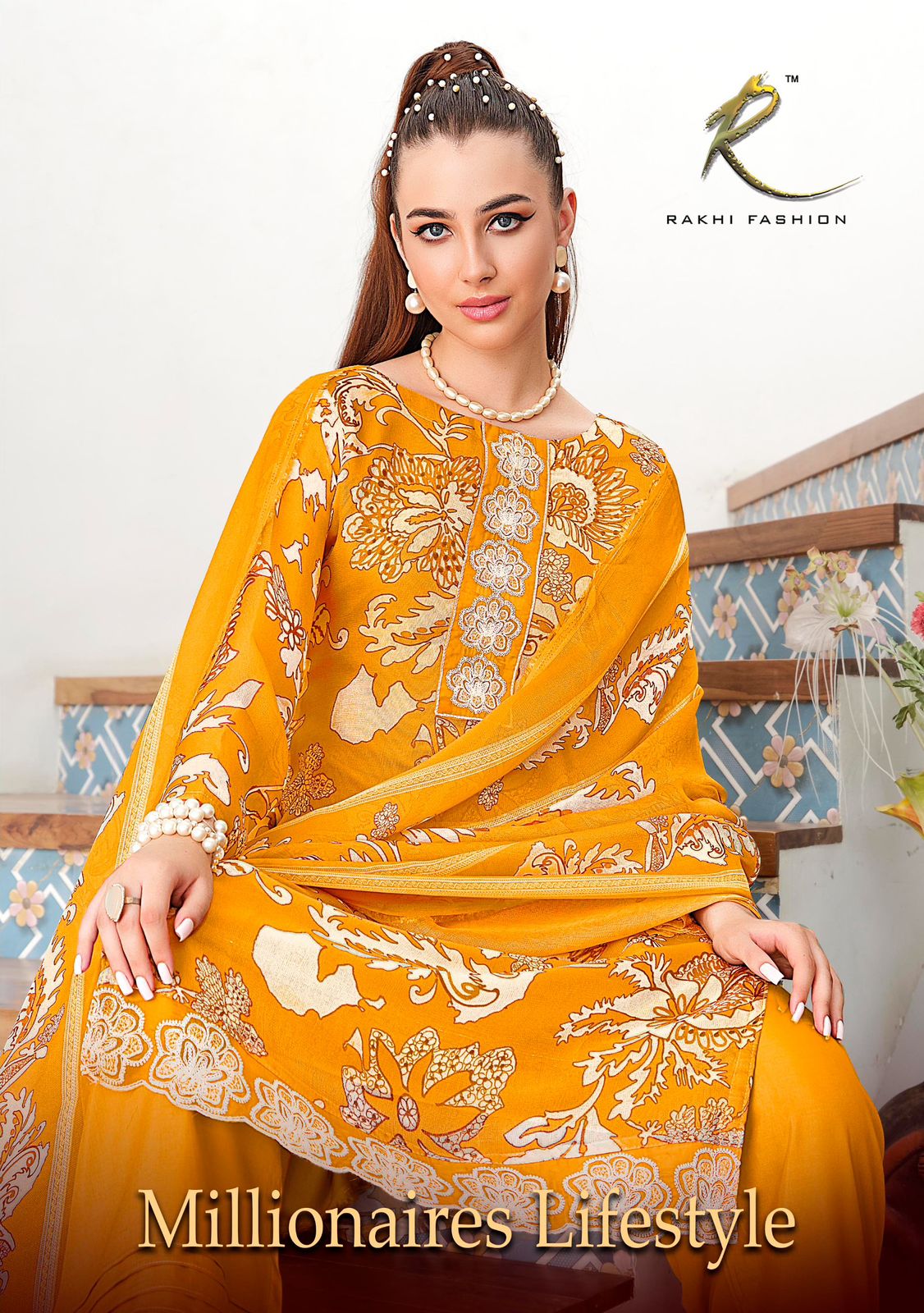 Millionaires Lifestyle Rakhi Fashion Pure Viscose Pant Style Suits Wholesaler