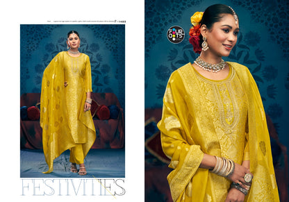 Milonee Four Dots Viscose Organza Pant Style Suits Exporter India