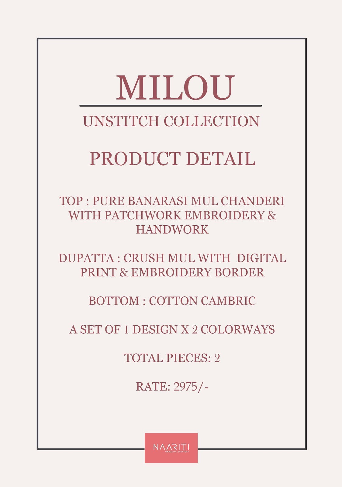Milou Naariti Banarasi Pant Style Suits Wholesale Rate