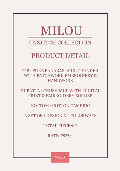 Milou Naariti Banarasi Pant Style Suits Wholesale Rate