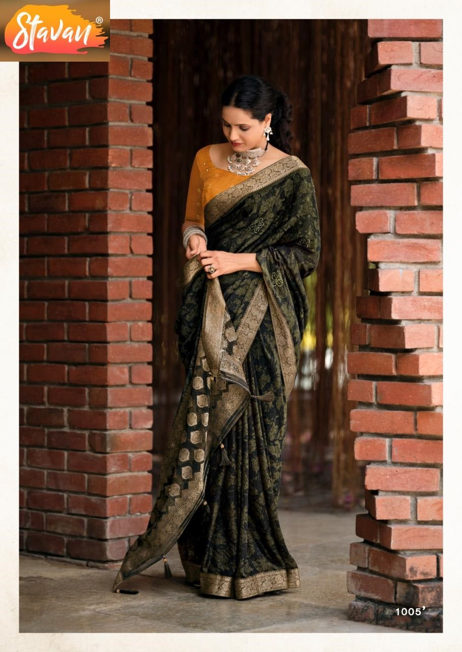 Mimasa Stavan Georgette Sarees Wholesale Rate