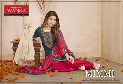 Mimmi Wanna Jam Satin Patiyala Style Suits Supplier Gujarat