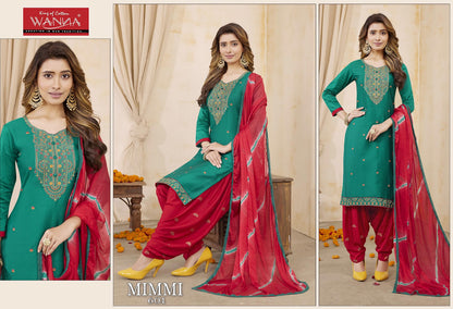 Mimmi Wanna Jam Satin Patiyala Style Suits Supplier Gujarat