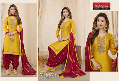 Mimmi Wanna Jam Satin Patiyala Style Suits Supplier Gujarat