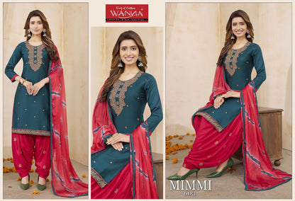 Mimmi Wanna Jam Satin Patiyala Style Suits Supplier Gujarat