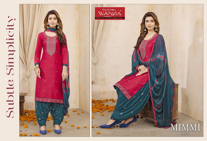 Mimmi Wanna Jam Satin Patiyala Style Suits Supplier Gujarat