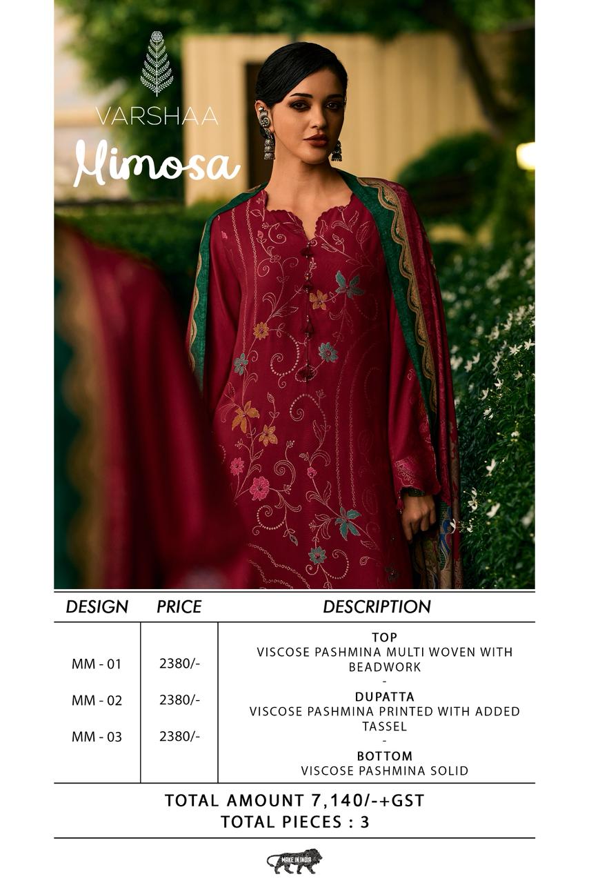 Mimosa Varshaa Pashmina Suits Supplier Gujarat