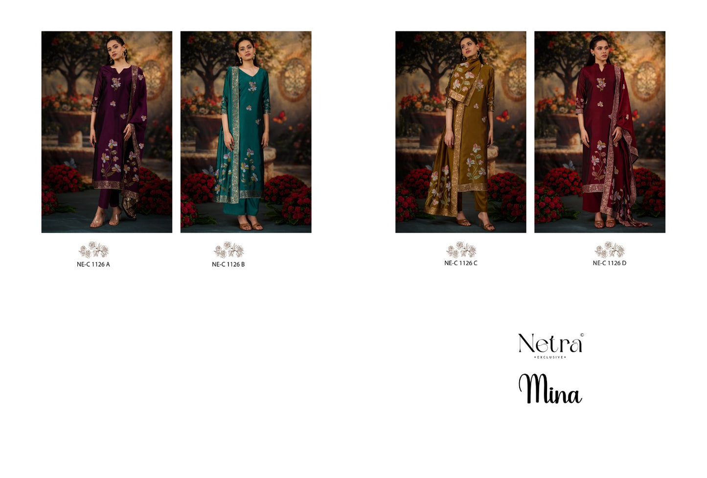 Mina Netra Premium Viscose Plazzo Style Suits Wholesaler Gujarat