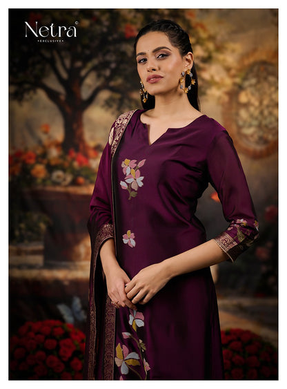 Mina Netra Premium Viscose Plazzo Style Suits Wholesaler Gujarat