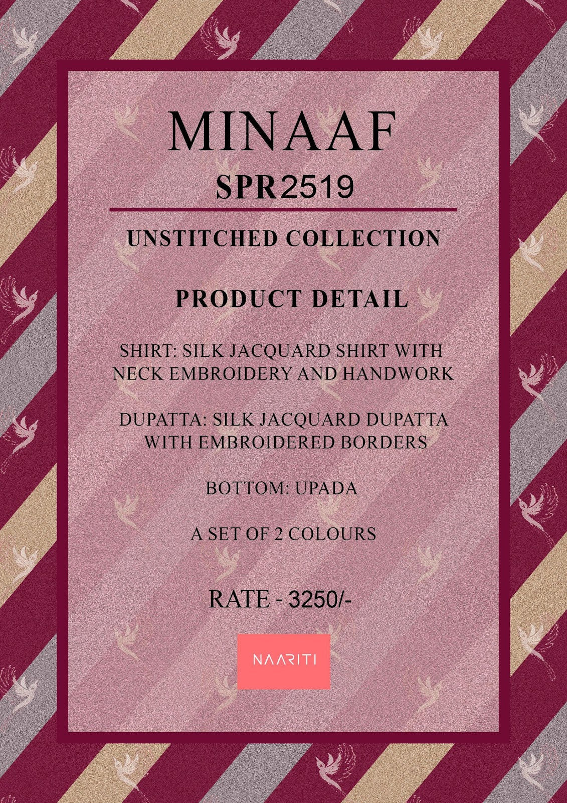 Minaaf Naariti Pant Style Suits Exporter India